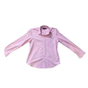 Ralph Lauren Custom Fit Pink Oxford Button Down Shirt Mens LG Long Sleeve Preppy